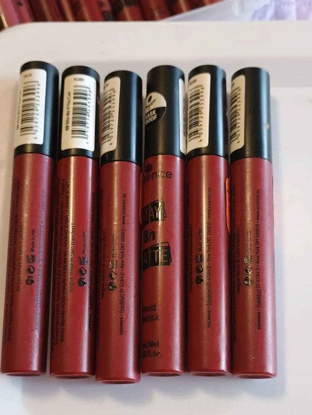 6 x Essence Stay 8h Matte Liquid Lipstick, 09 Bite Me If You Can